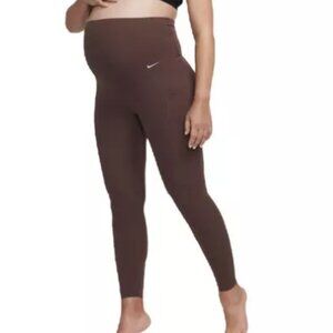Nike Maternity Gentle-support High-waisted 7/8 Leggings Chocolate S
